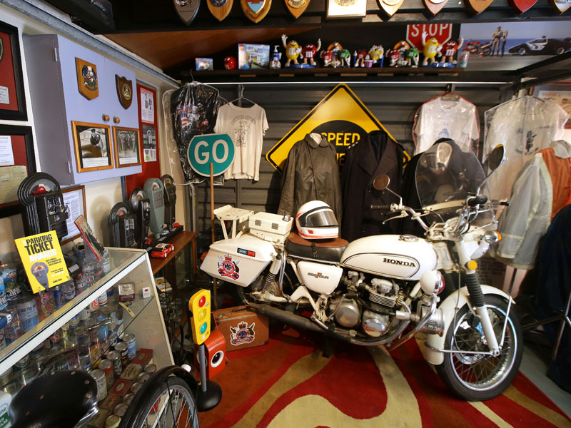 A Honda 1975 CB500P motorcycle, part of the memorabilia on display. Photo: ROBYN EDIE/STUFF
