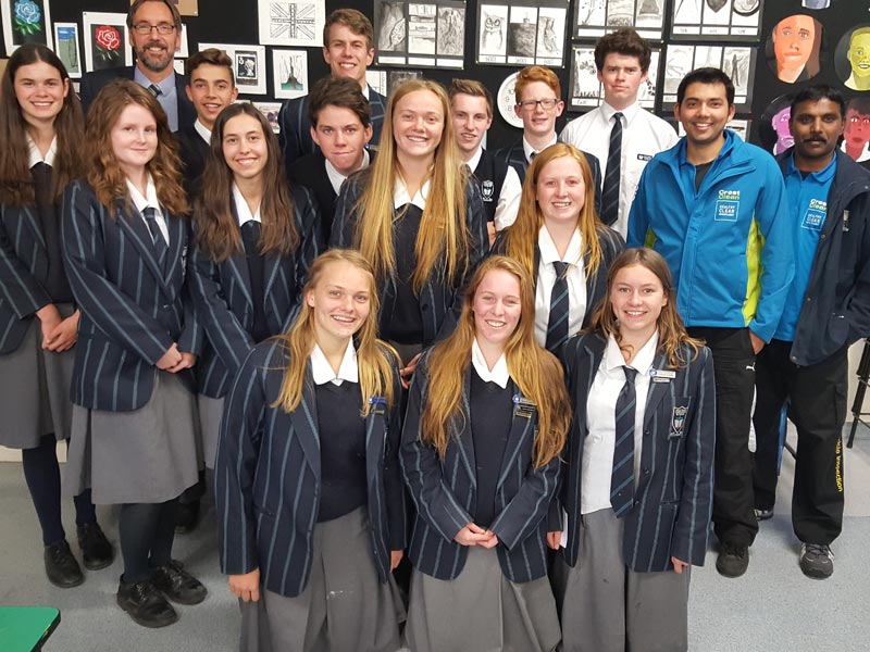 Jay Gounder and Milvin Rani spoke to students at Hastings Christian School about their faith.